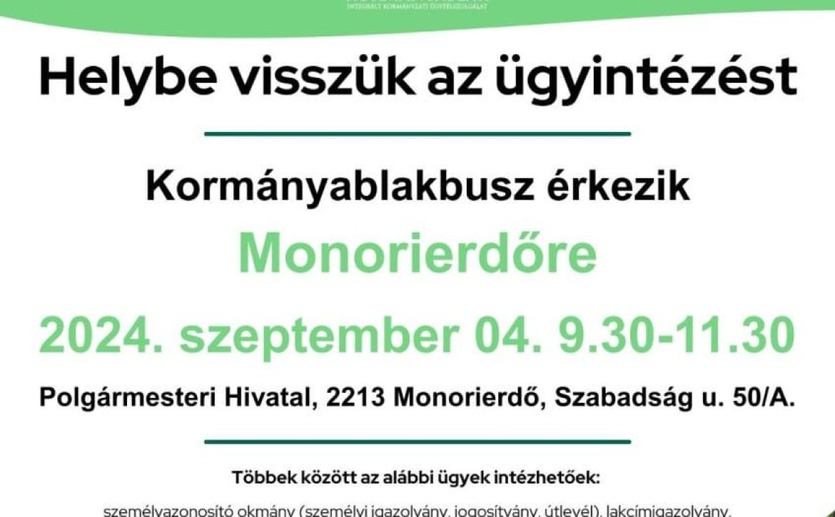 ÚJ KABBUSZ PLAKÁT 2024 09. 04. Monorierdő